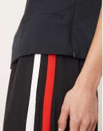 longline tailored top in black