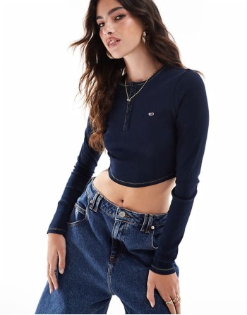 henley long sve top in navy