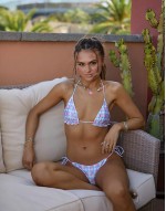 x Misha Grimes gingham bikini in pink