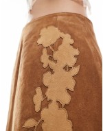 limited edition western suede skirt