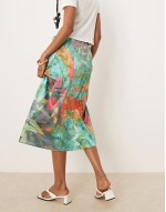 Isabelle Pennington-Edmead Martinique Skirt in storm print